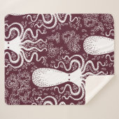 Vintages Oktopus-Muster. Sherpadecke (Vorderseite (Horizontal))