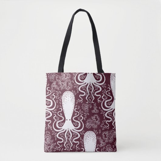 Vintages Oktopus-Muster. Tasche (Vorderseite)
