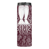 Vintages Oktopus-Muster. Thermosbecher (Rückseite)