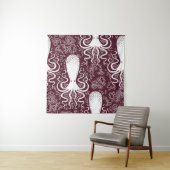 Vintages Oktopus-Muster. Wandteppich (Beispiel)
