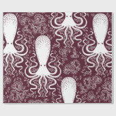 Vintages Oktopusmuster Geschenkpapier (Flach)