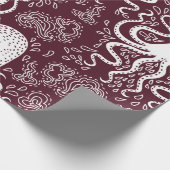 Vintages Oktopusmuster Geschenkpapier (Ecke)