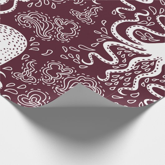 Vintages Oktopusmuster Geschenkpapier (Ecke)