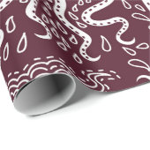 Vintages Oktopusmuster Geschenkpapier (Rolleneckpunkt)