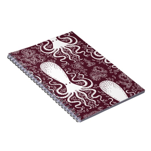 Vintages Oktopusmuster Notizblock (Rechte Seite)