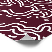 Vintages Oktopusmuster Poster (Ecke)