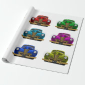 Vintages Oldtimer Geschenkpapier (Ungerollt)