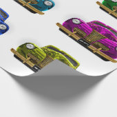Vintages Oldtimer Geschenkpapier (Ecke)