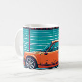 Vintages Oldtimer Kaffeetasse (Vorderseite Links)