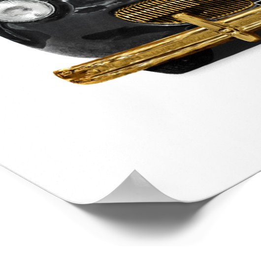 Vintages Oldtimer Poster (Ecke)