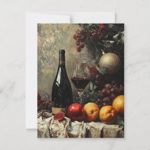 Vintages Ölgemälde nach Lebensdauer Postkarte