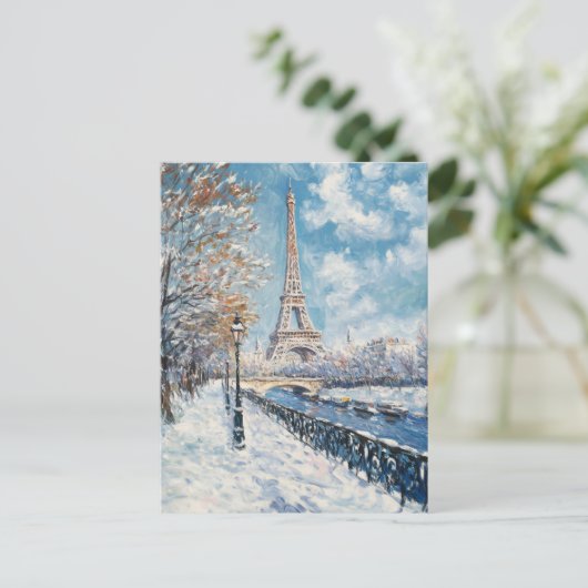 Vintages Ölgemälde Postkarte Paris (Stehend Vorderseite)