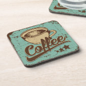 Vintages Olive Green Getränkeuntersetzer (Linke Seite)