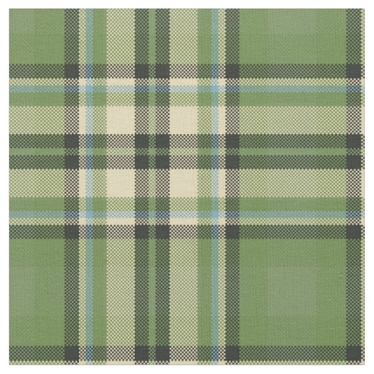 Vintages Olive Green Kariertes Gewebe Stoff (Nahaufnahme)