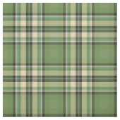 Vintages Olive Green Kariertes Gewebe Stoff (Muster)