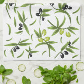 Vintages Olivenmuster Geschirrtuch (Gefaltet)