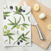 Vintages Olivenmuster Geschirrtuch (Viertel Falte)