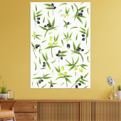 Vintages Olivenmuster Leinwanddruck (Insitu (Wohnzimmer))