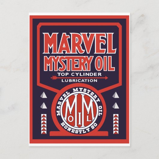 Vintages Ölzeichen Postkarte (Vorderseite)