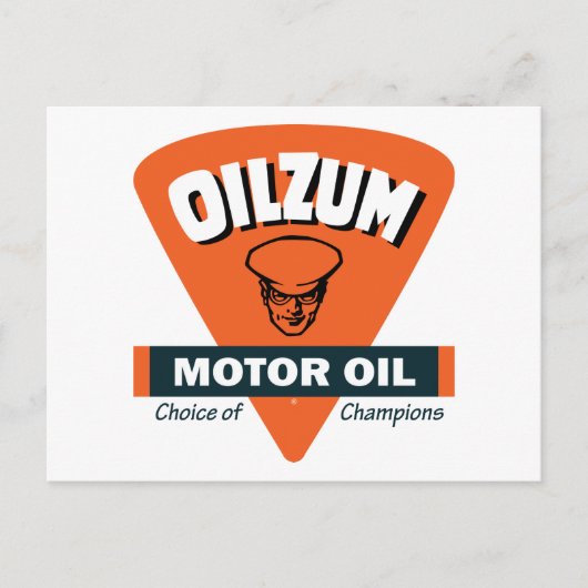 Vintages Ölzeichen Postkarte (Vorderseite)