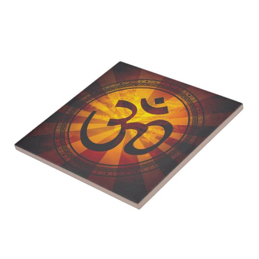 Vintages OM-Symbol Fliese (Seite)