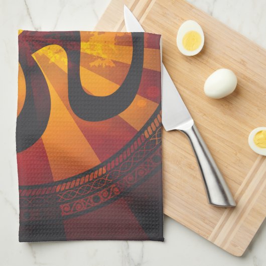 Vintages OM-Symbol Handtuch (Viertel Falte)