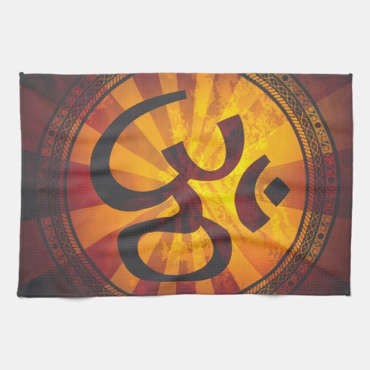 Vintages OM-Symbol Handtuch (Horizontal)