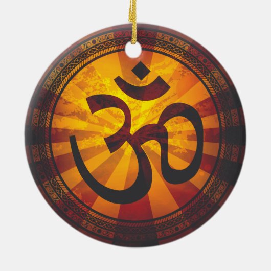 Vintages OM-Symbol Keramikornament (Hinten)