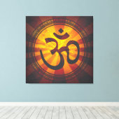 Vintages Om-Symbol Leinwanddruck (Insitu (Holzboden))