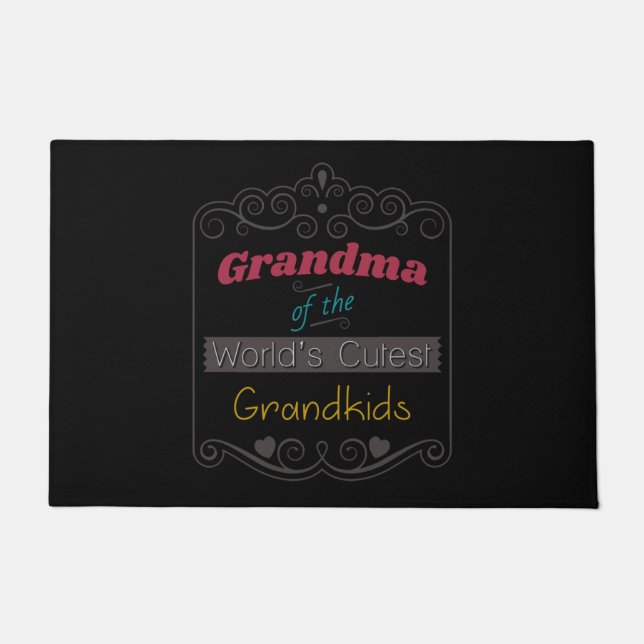 Vintages Oma der Niedlichsten Großkinder der Welt Fußmatte (Vorderseite)
