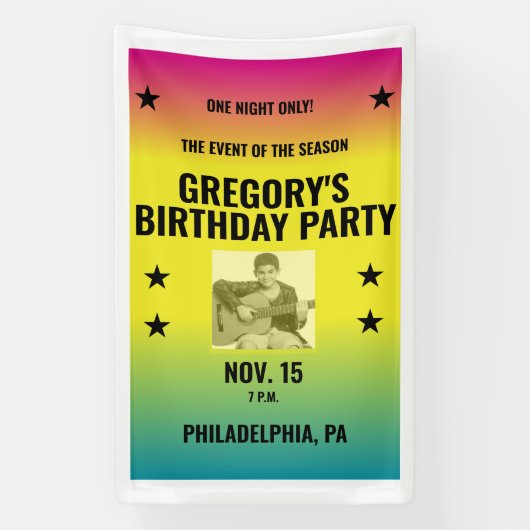 Vintages Ombre Concept Poster mit Foto Custom Banner (Vertikal)