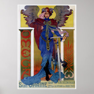 Vintages Omega Bicycle Ad by Thiriet Poster