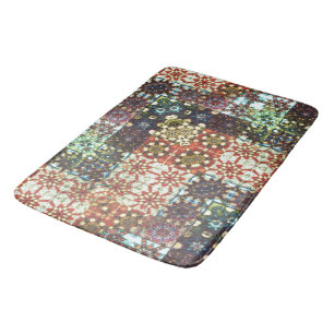 Vintages, opak-kaleidoskopisches Mosaik Badematte