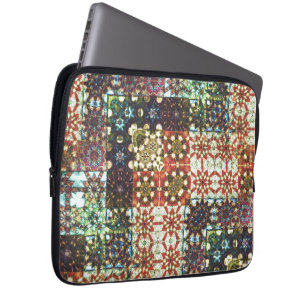 Vintages, opak-kaleidoskopisches Mosaik Laptopschutzhülle