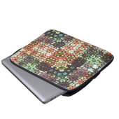 Vintages, opak-kaleidoskopisches Mosaik Laptopschutzhülle (Vorne Knopf)