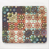 Vintages, opak-kaleidoskopisches Mosaik Mousepad (Vorne)