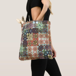Vintages, opak-kaleidoskopisches Mosaik Tasche