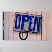 Vintages Open Sign Poster (Vorne)