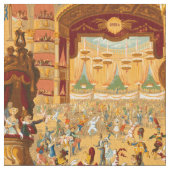 Vintages Opernhaus Masquerade Ball Muster Stoff (Nahaufnahme)