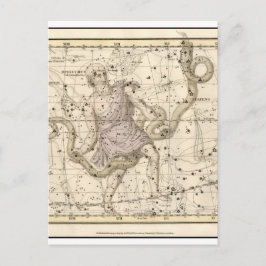 Vintages Ophiuchus-Sternbild Postkarte