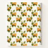 Vintages Orange Apricot Wasserfarbmuster Monogramm Notizblock (Rückseite)