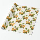 Vintages Orange Apricots Wasserfarbmuster Geschenkpapier (Ungerollt)