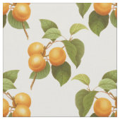 Vintages Orange Apricots Wasserfarbmuster Stoff (Nahaufnahme)