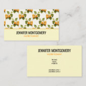 Vintages Orange Apricots Wasserfarbmuster Visitenkarte (Vorne/Hinten)