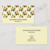 Vintages Orange Apricots Wasserfarbmuster Visitenkarte (Vorne/Hinten)