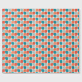 Vintages Orange & Aquamarines Mittelalter Moderne Geschenkpapier (Flach)