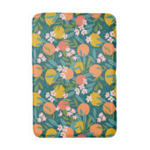 Vintages Orange & Lemon Blossom Muster Badematte (Vorderseite Vertikal)