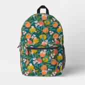Vintages Orange & Lemon Blossom Muster Bedruckter Rucksack (Vorderseite)