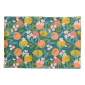 Vintages Orange & Lemon Blossom Muster Kissenbezug (Rückseite-Links)