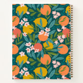 Vintages Orange & Lemon Blossom Muster Notizblock (Rückseite)